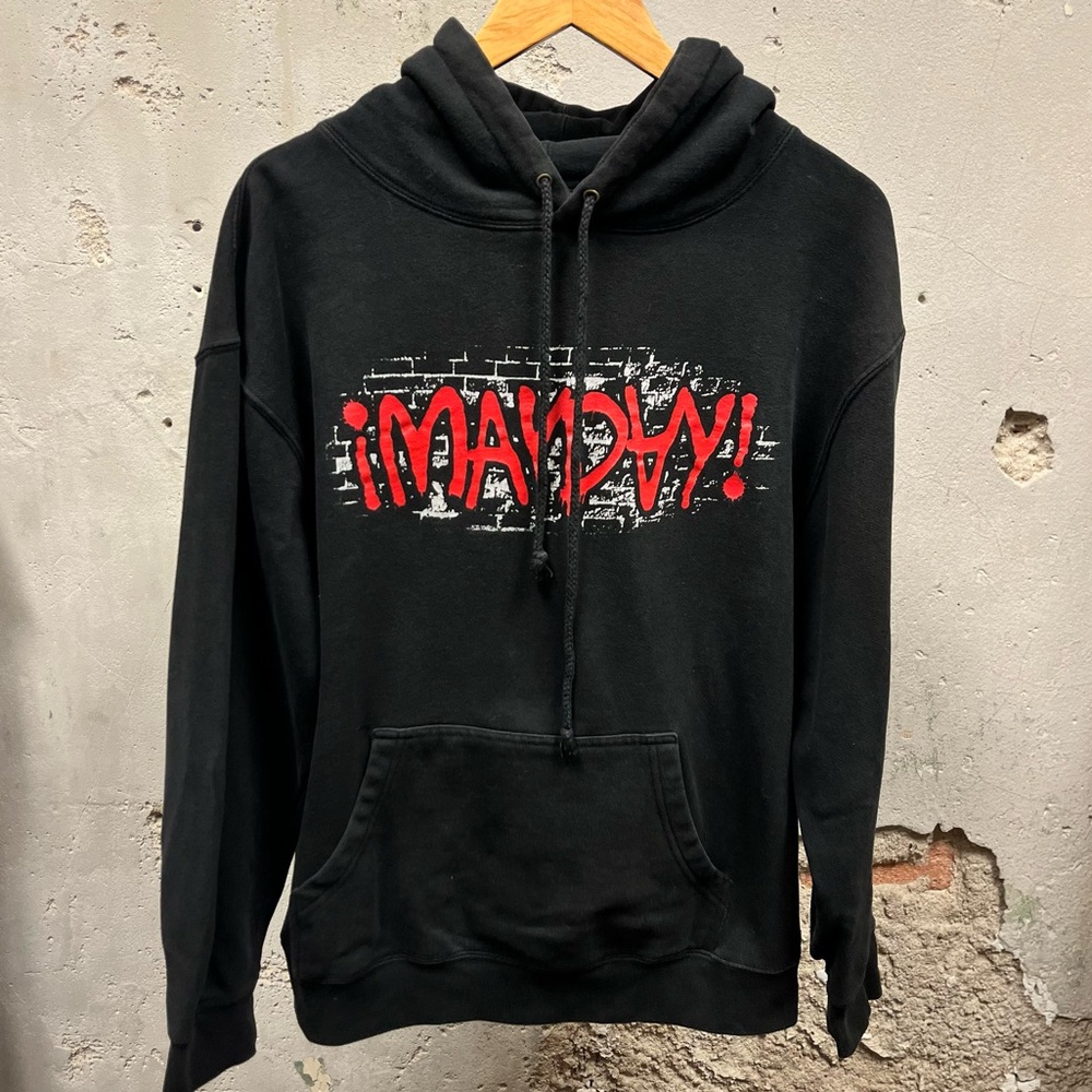 Tech N9Ne Mayday! Black Double Sided Graphic Believers Fleece Hoodie Large L